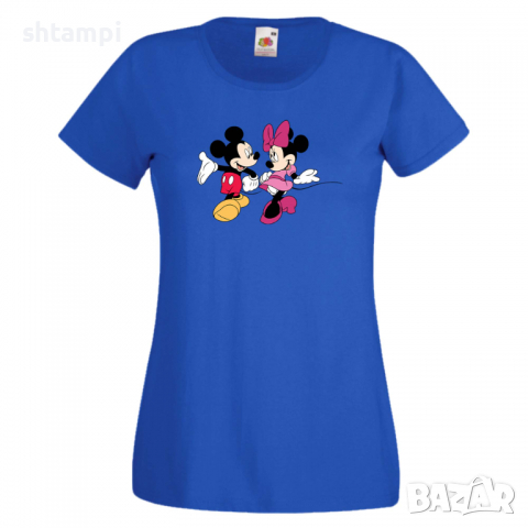 Дамска тениска Mickey & Minnie 6 Мини Маус,Микки Маус.Подарък,Изненада,, снимка 2 - Тениски - 36526252