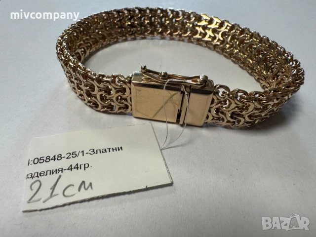 Златна гривна 44гр.21см., снимка 4 - Гривни - 53354263