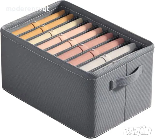 Кутия органайзер за дрехи 9 отделения сива, снимка 7 - Други стоки за дома - 48055886