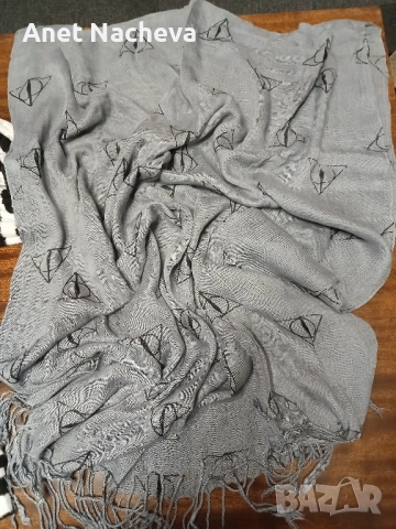 Плетена блуза и шал, олекотен, сив , снимка 5 - Блузи с дълъг ръкав и пуловери - 52210557