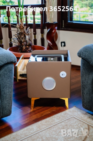Смарт Шкаф: Моде GOLD LINE - безжично зареждане, Bluetooth стерео тонколона 20W, USB-A & USB-C, LED , снимка 4 - Шкафове - 52482555