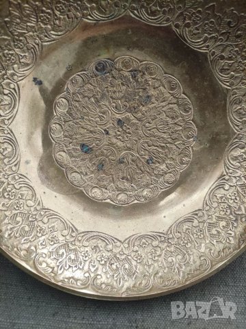 Продавам Месингова чиния за стена, снимка 4 - Антикварни и старинни предмети - 35013000