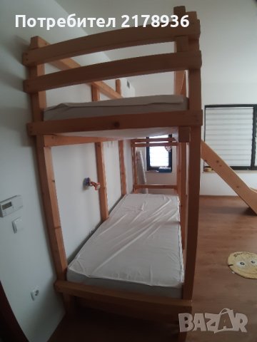 Двуетажно легло с пързалка, снимка 2 - Мебели за детската стая - 37621525