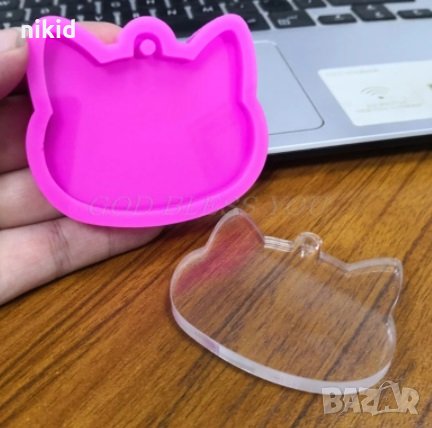 голяма Глава коте котка плосък силиконов молд форма украса декор торта фондан шоколад смола