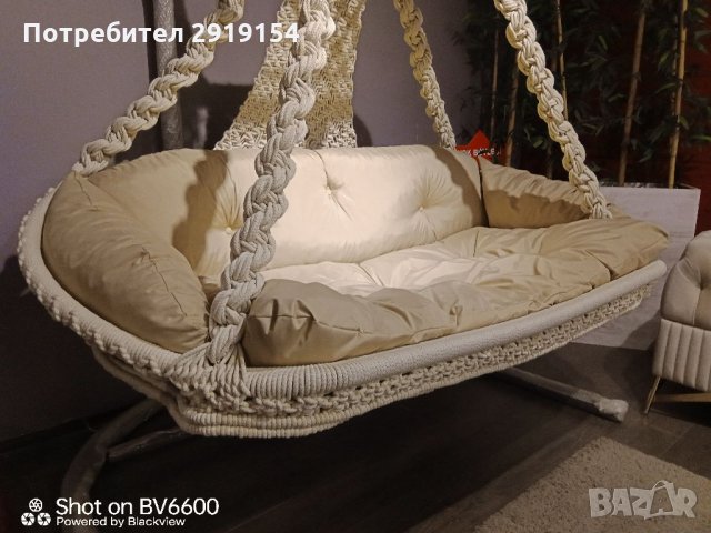 Люлеещо се кресло за градина, снимка 8 - Градински мебели, декорация  - 35607452