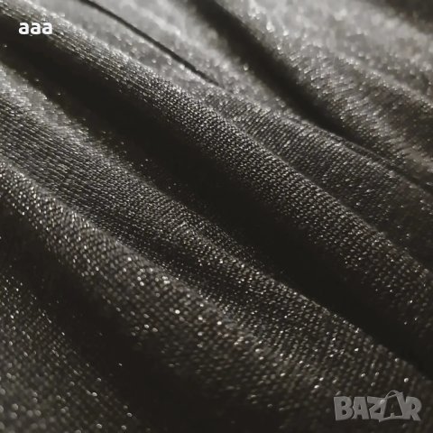 Дълга рокля в черно с блестящи нишки h&m, снимка 2 - Рокли - 43269799