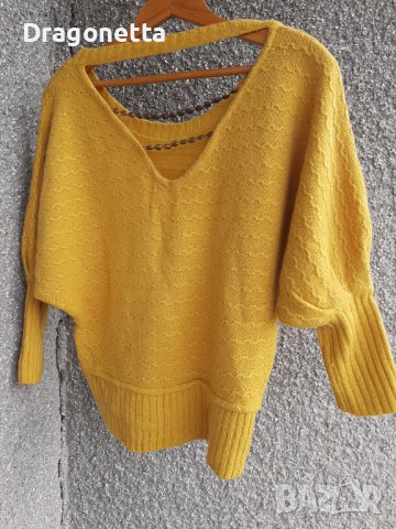 Блуза с частично гол гръб, снимка 2 - Блузи с дълъг ръкав и пуловери - 40575510