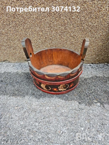 Ръчно рисувано съдче от дърво, снимка 2 - Декорация за дома - 53565833