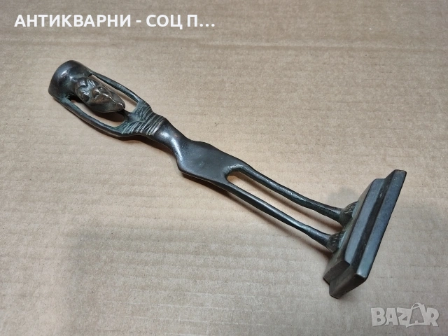 Стара Африканска Бронзова Статуетка. / НОМЕР 652., снимка 5 - Антикварни и старинни предмети - 53327400