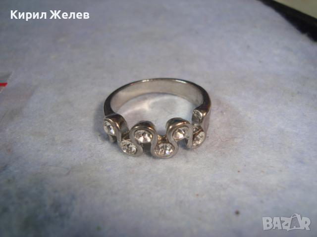 ПОСРЕБРЕН СКЪПОЦЕНЕН АРТ ДЕКО ПРЪСТЕН с ВГРАДЕНИ ЦИРКОНИ 3636, снимка 4 - Пръстени - 36418984