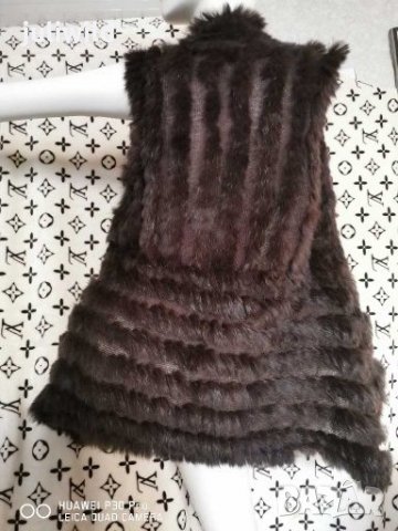 Елек дълъг,плетен заек Рекс, асиметричен, промо, снимка 5 - Елеци - 27687176