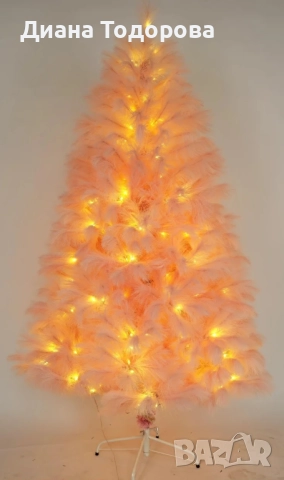 Розова елха с вградени светлини, снимка 3 - Декорация за дома - 52708327