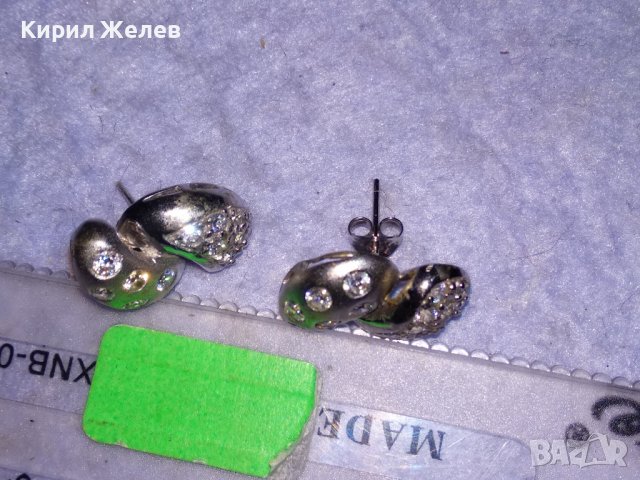 РАЗКОШНИ СРЕБЪРНИ СКЪПОЦЕННИ ФЕШЪН АРТ ОБЕЦИ СРЕБРО 925 с БЯЛА ПОЗЛАТА и ЦИРКОНИ 34420, снимка 12 - Обеци - 39665867