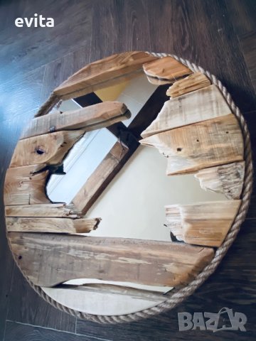 Налично! Декорация огледало и дърво. Ръчна изработка! , снимка 8 - Огледала - 40739528