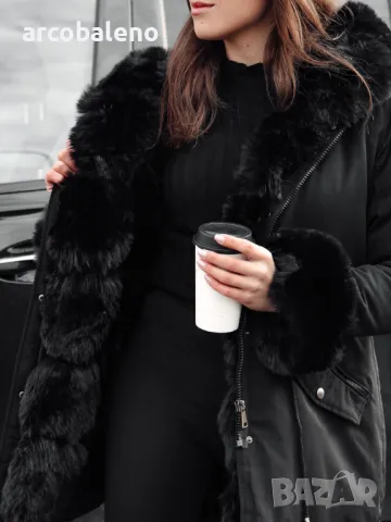 Дамска зимна парка с косъм CHARMFUR, 4цвята , снимка 12 - Якета - 48270324