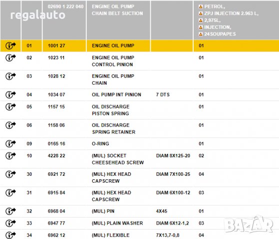 7946000174,100127,маслена помпа двигател CITROEN XM,petrol, снимка 7 - Части - 32494737