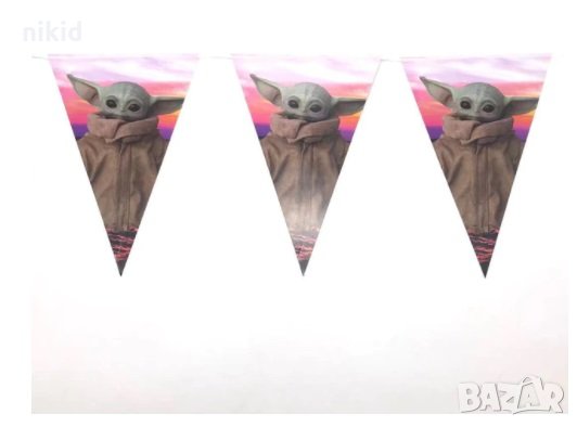 Йода Yoda Star Wars Междузвездни войни  Парти Гирлянд Знаменца Флаг Банер