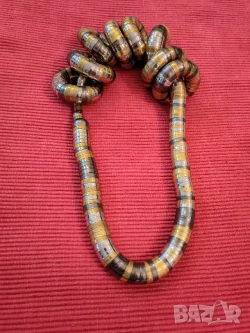 Дамско кулие с осем пръстена Bendy от смесени метали. , снимка 5 - Колиета, медальони, синджири - 50323186