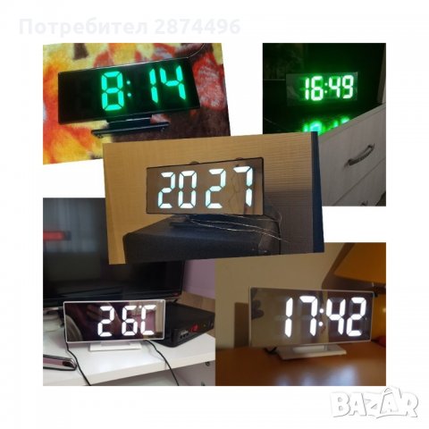 3618 Настолен огледален LED часовник, снимка 4 - Други стоки за дома - 34994912
