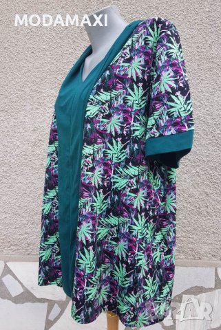 3XL Нова туника Sheego в зелено , снимка 4 - Туники - 37026466