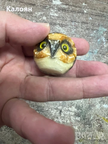 Бухалче глава каменна , снимка 2 - Статуетки - 51170351