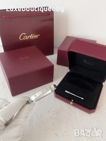 Cartier сребриста гривна , снимка 5 - Гривни - 48092417