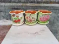 Керамични саксии с подложка, снимка 1