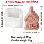3D Коледни къщички Силиконов молд форма калъп за свещи гипс сапун , снимка 7