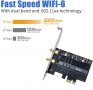 fenvi WiFi 6 AX200NGW PCI-E WiFi адаптер, MU-MIMO 2x2 2.4/5GHz BT 5.1 3000Mbps, снимка 1