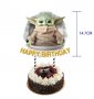 Йода Yoda Star Wars Междузвездни войни Happy Birthday картонен топер табела декор за торта рожден де, снимка 1 - Други - 32373552