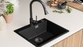Кухненска Мивка от гранит  Осло XL 500 x 580 mm - Графит, снимка 5