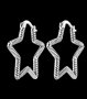 Сребърни висящи обеци Пандора,колекция"Stars"-големи звезди/нови