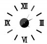 Стенен часовник римски цифри  черен, снимка 1