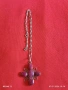 Етно сребърно колие с висулка с фасетирани Рубини ювелирна изработка 52525, снимка 4