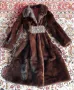 палто от естествена норка визон кафяво S цели кожи налично, снимка 1