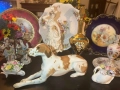 Lomonosov USSR Circa  1950 porcelain English Pointer dog - изящен и огромен сетер, снимка 5