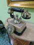 Страхотен антикварен колекционерски телефон от месинг и бакелит , снимка 4