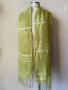 Светлозелен шал от 100 % лен, снимка 3