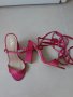 Сандали от сатен с връзки, снимка 2