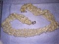 ПРЕКРАСНО КОЛИЕ ОГЪРЛИЦА от НАТУРАЛЕН БЯЛ ОПАЛ КАМЪЧЕТА РЪЧНО НАНИЗАНИ 34675, снимка 10