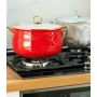 Тенджера Goldmann GM 8017-26R, 26x16см.\8.5л., Емайл, Индукция, Червена, снимка 5