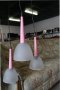 Абажур с розово, снимка 1 - Лампи за таван - 28216375
