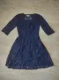 Тъмносиня дантелена рокля , снимка 3