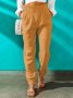 Дамски летен едноцветен панталон с ластик на талията, 9цвята - 023, снимка 11