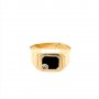 Златен мъжки пръстен 3,54гр. размер:68 14кр. проба:585 модел:13341-1, снимка 1