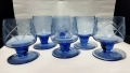 Стари стъклени чаши кобалт, снимка 1