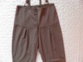 Кафяв дамски панталон с висока талия М, снимка 3