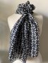 Копринен шал, Linca Lykke в черно и бяло, снимка 3