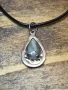 Сребърен медальон с лабрадорит ръчна изработка , снимка 5