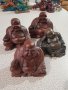 Дървени статуетки Буда / дърворезба / Статуетка - 4 бр., снимка 1 - Статуетки - 27963447